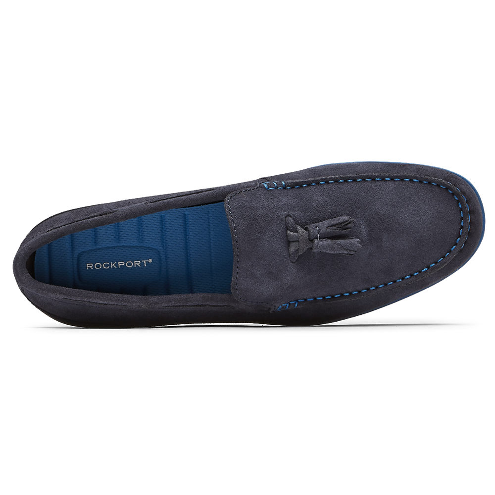 Mocassins Rockport Homem Azuis - Malcom Tassel - 71059KJYB